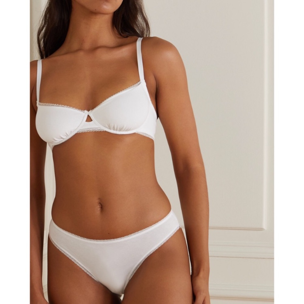 Cosabella black and white cotton stretch bra